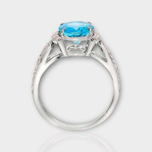 Blue Aquamarine Ring - Picture 7 of 8